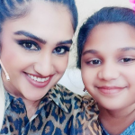 Vanitha With Her Daughter