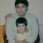 Anjali Anand Childhood Image With Her Father Late - Dinesh Anand