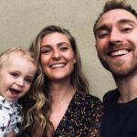 Christian Eriksen With His Girlfriend And Son