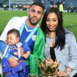 Riyad Mahrez With His Wife And Daughter