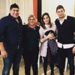 Emiliano Sala With His Sister, Brother And Mother