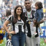 Alex Sandro With His Wife And Daughter