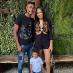 Bruno Henrique With His Wife And Son