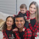 Carlos Henrique Casemiro With His Wife And Kids