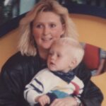 Simon Kjær Childhood Picture With His Mother