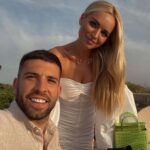 Jordi Alba With His Girlfriend Or Wife (to be)