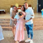 Everton Soares With His Mother, Wife And Daughter
