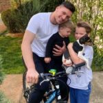 Luka Jovic With His Children And His Pet Dog