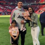 Marcos Rojo With His Wife And Daughters