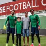 Alisson Becker With His Father And Brother (First Left)