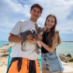 Facundo Pellistri With His Girlfriend And Pet