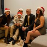 Lucas Torreira With His Mother And Sisters
