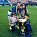 Matias Vecino With His Wife, Daughter And Son