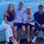 Thiago Silva With His Wife And Sons