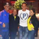 Carlos Bacca With His Parents And Sister