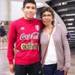 Edison Flores With His Mother