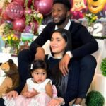 Jefferson Lerma With His Wife And Daughter