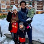 Juan Cuadrado With His Wife And Children