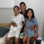 Raul Ruidiaz With His Son And Daughter