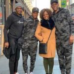 Yerry Mina With His Parents And Brother