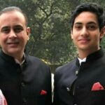 Agastya Nanda with his father