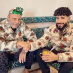Adam Saleh with his father