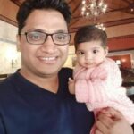 Gaurav Gupta with his daughter