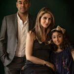 Riddhima Kapoor with her husband and daughter